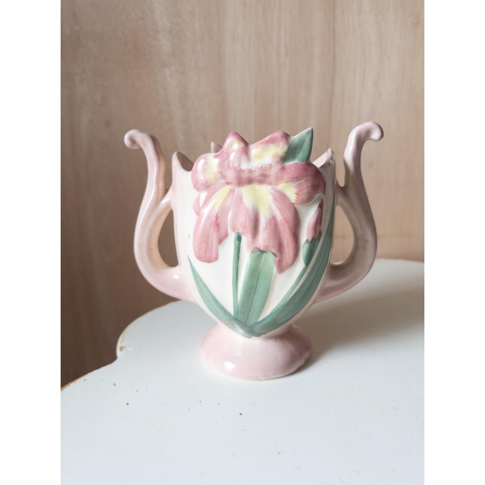 Vtg Camark Floral Vase